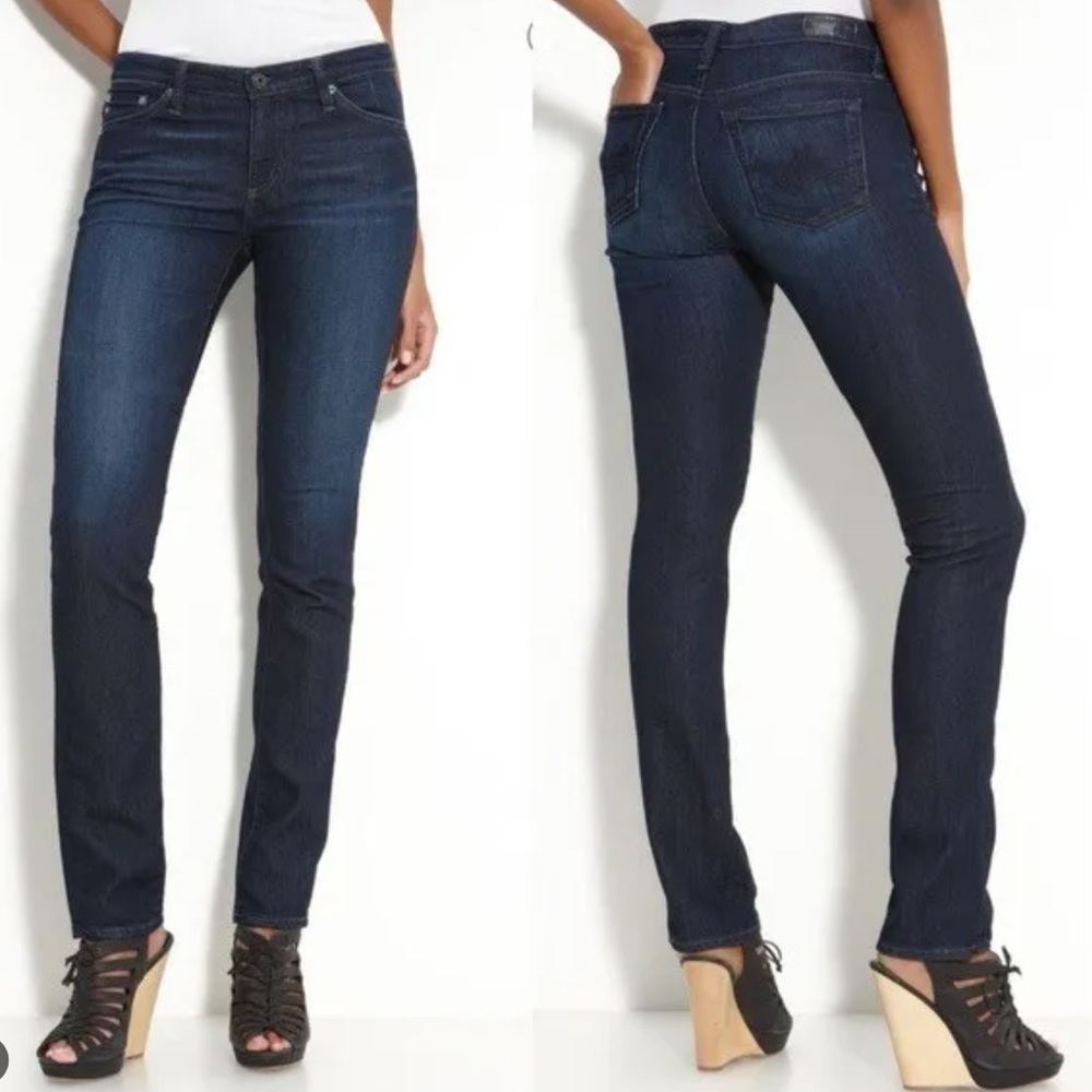 AG Adriano Goldschmied Premiere Skinny Straight Jeans Mid Rise Size 24